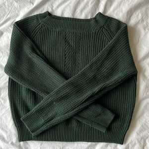 Cropped Green Sweater